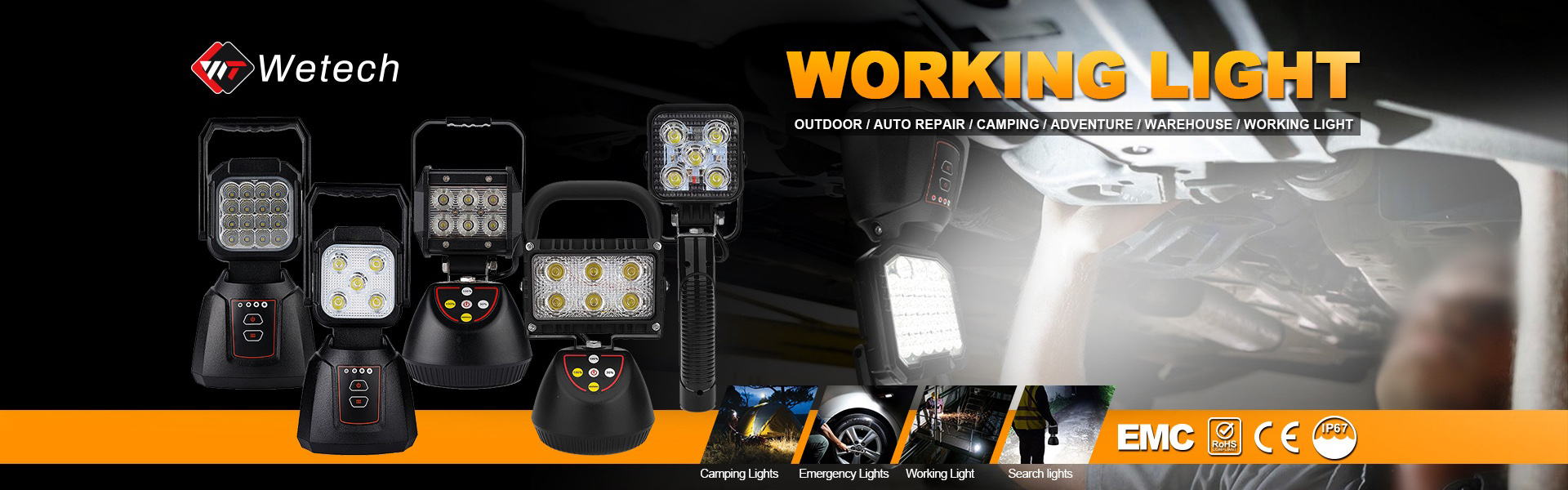 Projektor logo GOBO, LED Work Light, LED Forklift Light,Wetech Electronic Technology Limited